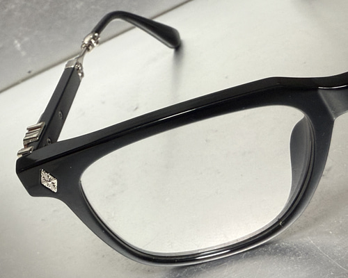 伊達メガネ サングラス クロス シルバー メガネ タガー 剣 銀色