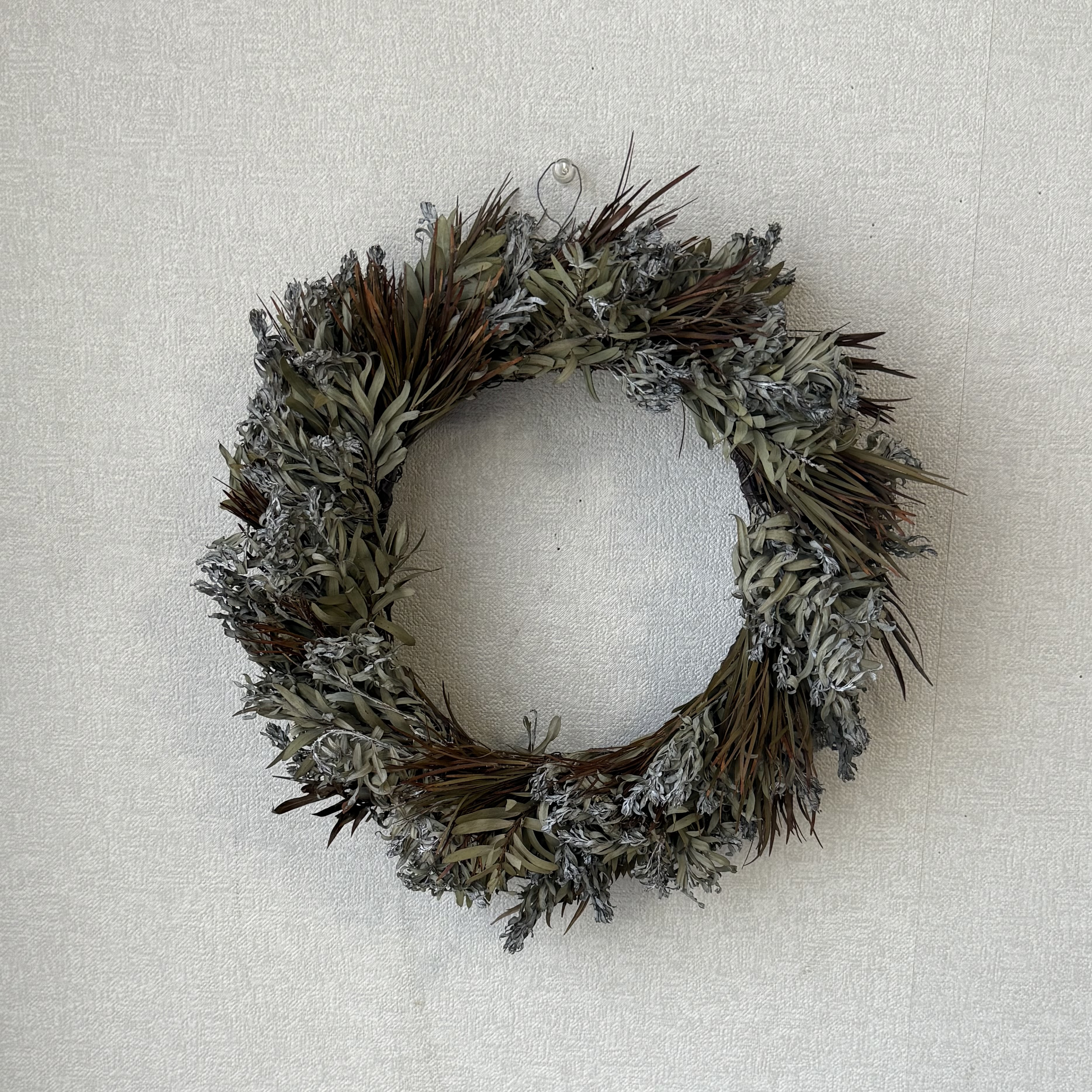 リース ワイルドフラワー 玄関 リビング ギフト プレゼント直径280mm 一点もの No.7
