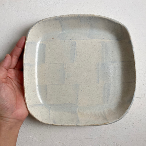 スクエア淡水色鉢(大) 3枚目の画像