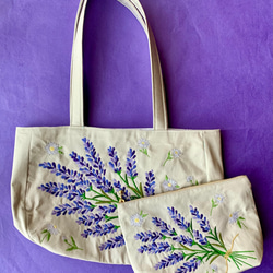 再販 花ハート刺繍のトートバッグ トートバッグ AZmama 通販