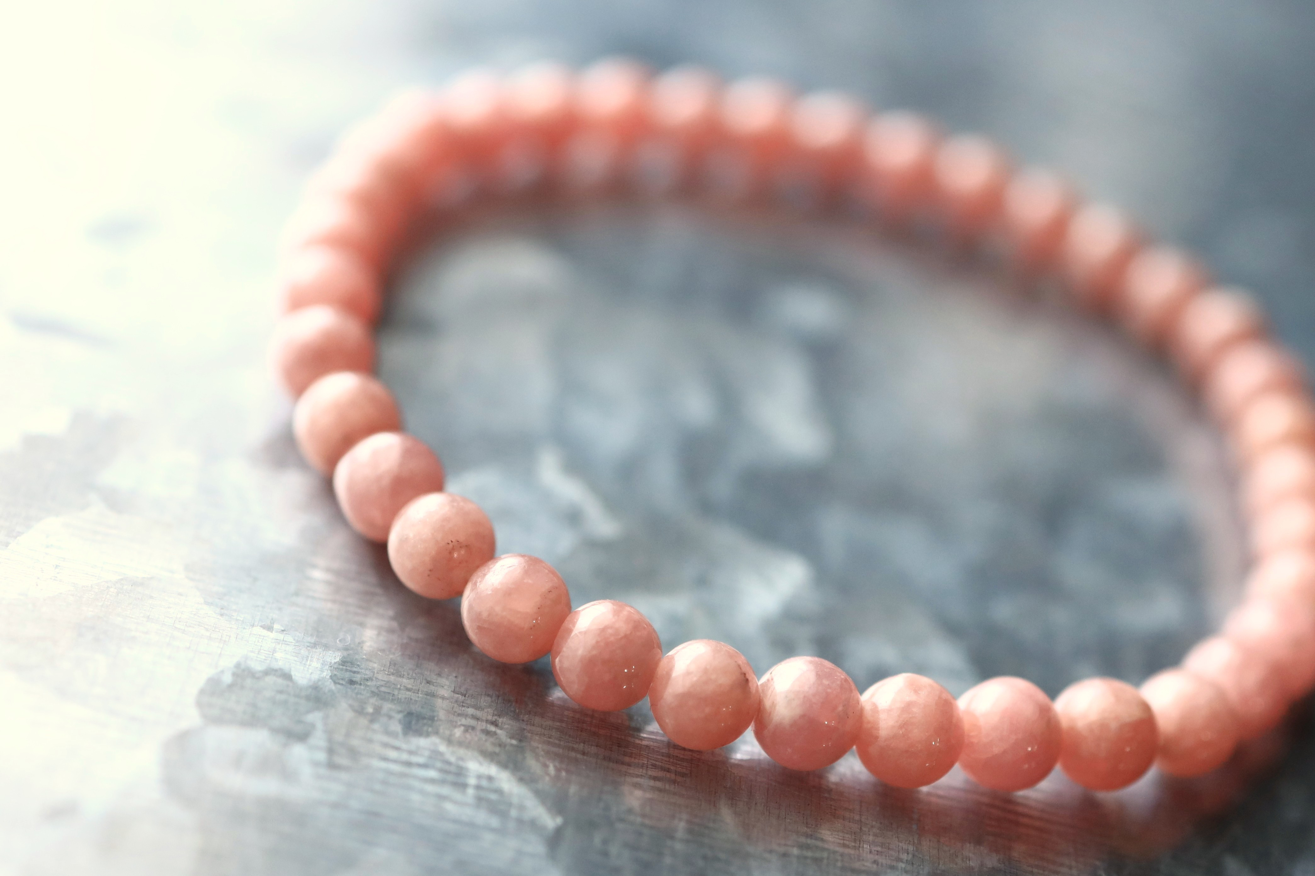 …☆とっても可愛いマーブル模様☆…☆インカローズ：5ミリ☆…☆天然石ブレスレット☆…