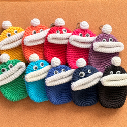 パクパクモンスター カラフルカラー】パクパクミンティアケース カラフルコットンシリーズ