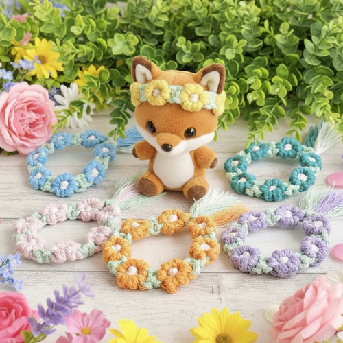 推しカラー選べる♪】ぬいの花かんむり 花冠 ヘッドドレス ぬい服