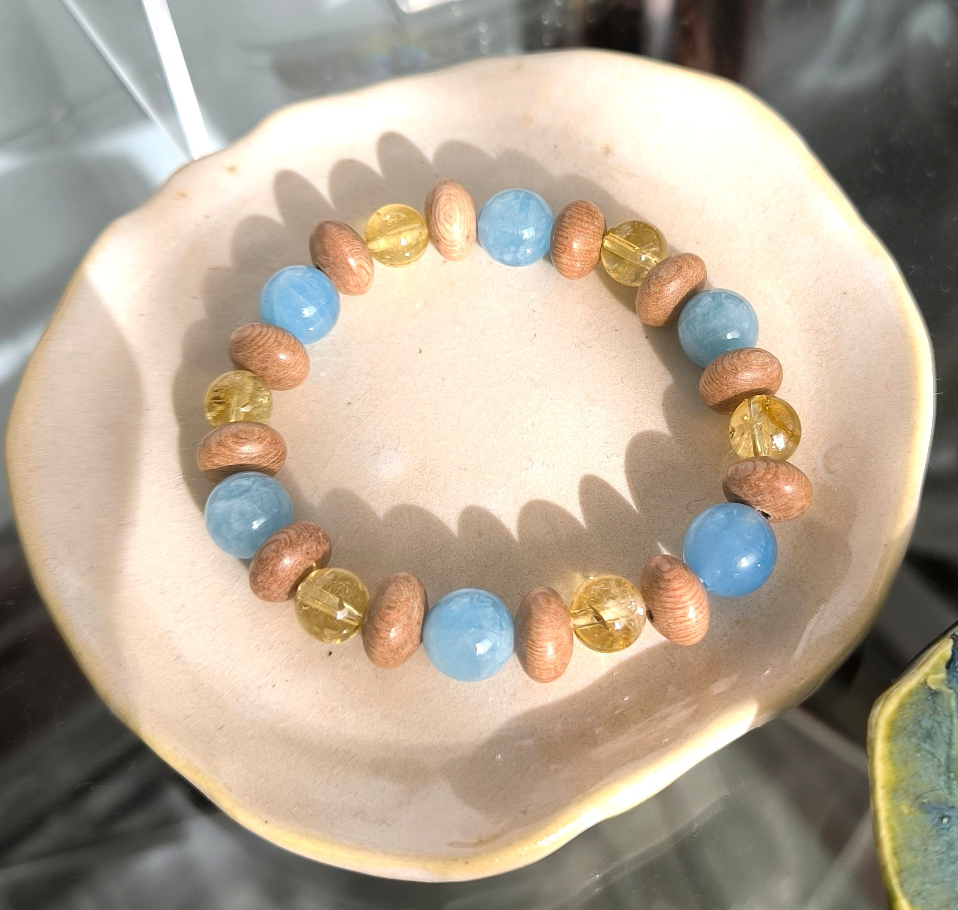 №78　アクアマリン・シトリン・ローズウッドロンデルのブレス