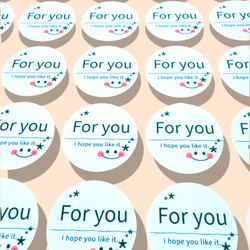 No.255for youシール48枚ハンドメイド　サンキューシール　ありがとうシール　フォーユーシール 3枚目の画像