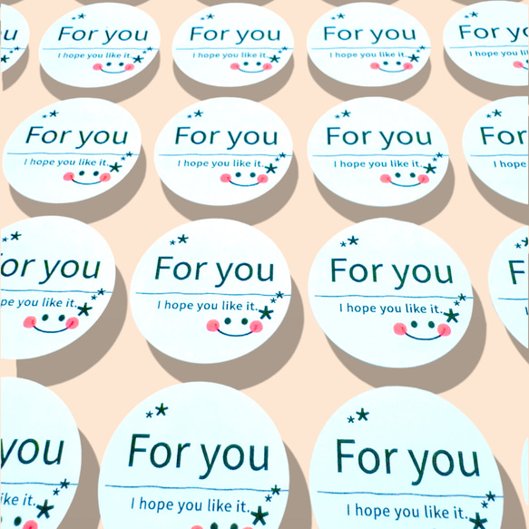 No.255for youシール48枚ハンドメイド　サンキューシール　ありがとうシール　フォーユーシール 3枚目の画像