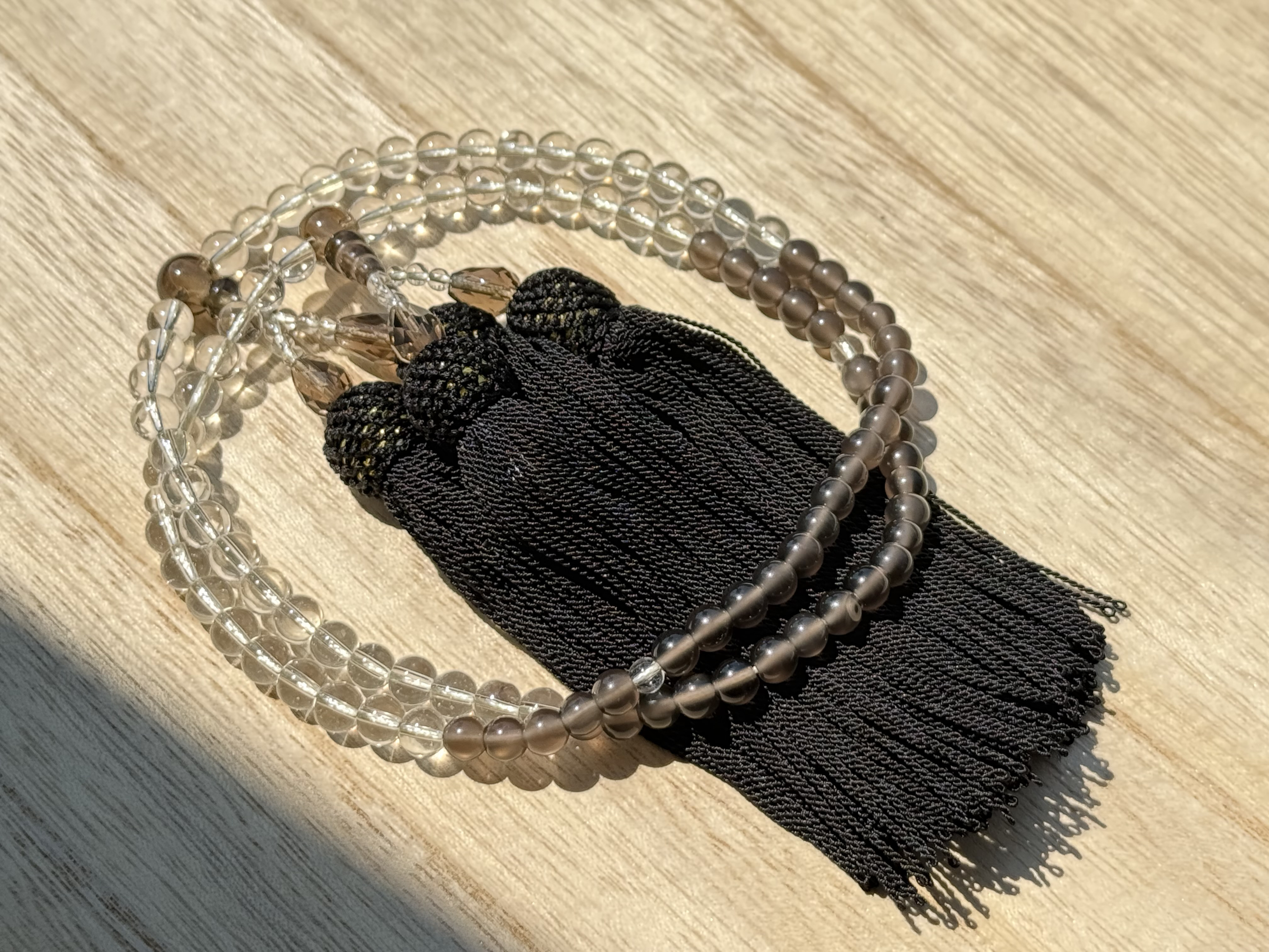 全宗派共通　108珠 アイスレインボーオブシディアン 本式念珠　数珠