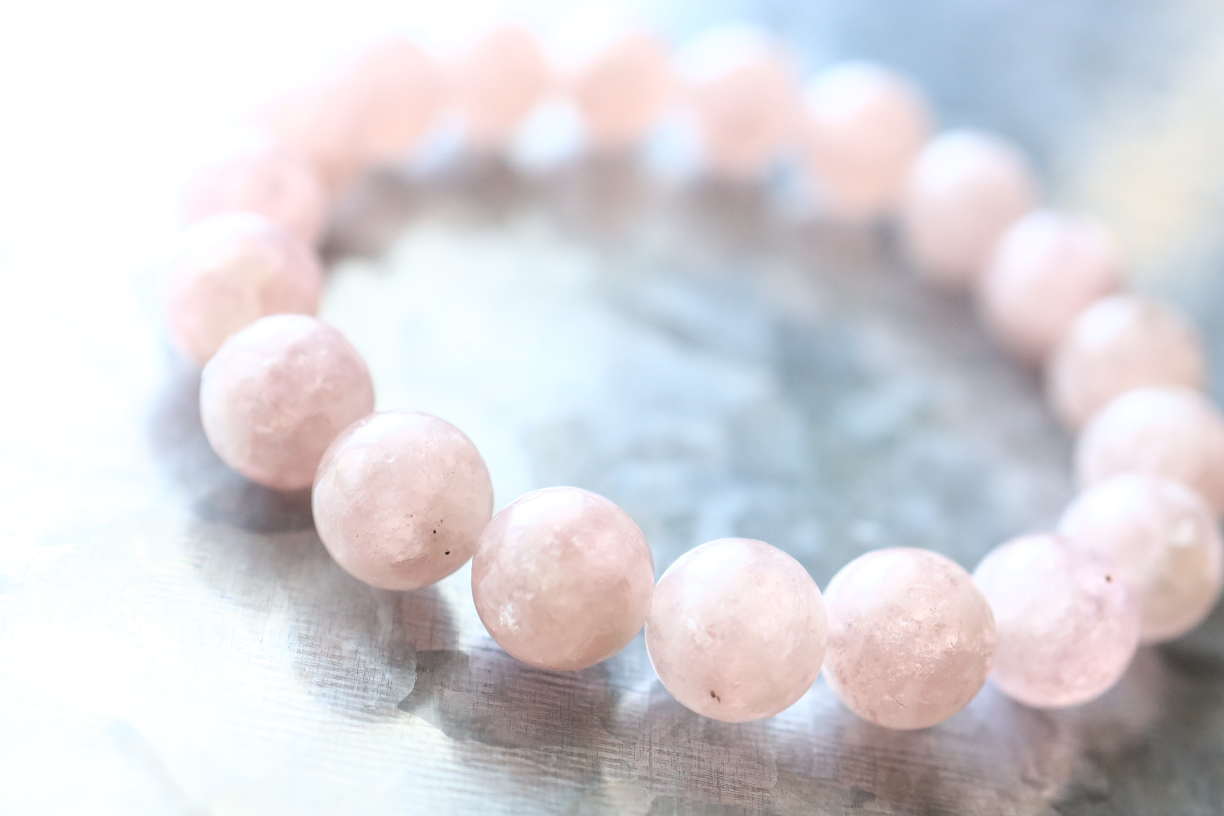 …☆スーパープレミアム☆ピンクレピドライト（シルキーピンクカラー）：約10ミリ☆天然石ブレスレット☆…