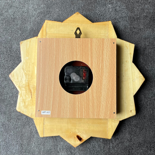 イラン/木製】ペルシャの象嵌細工（ハータムカーリー）時計 Mサイズ