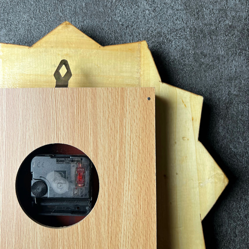 イラン/木製】ペルシャの象嵌細工（ハータムカーリー）時計 Mサイズ