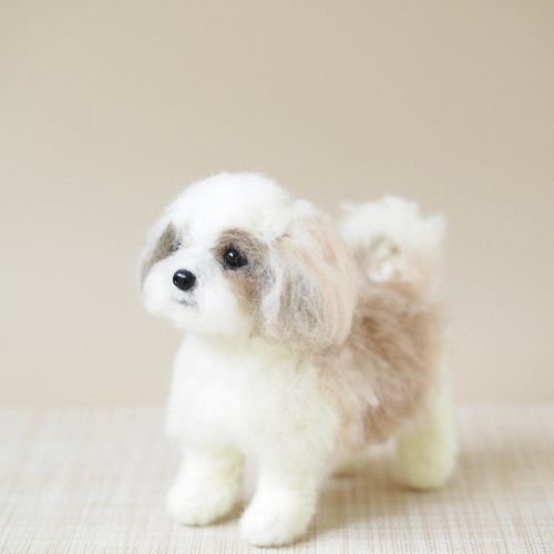 いつでもいっしょ♪ 羊毛フェルトのちいさなシーズー ふわふわ犬の