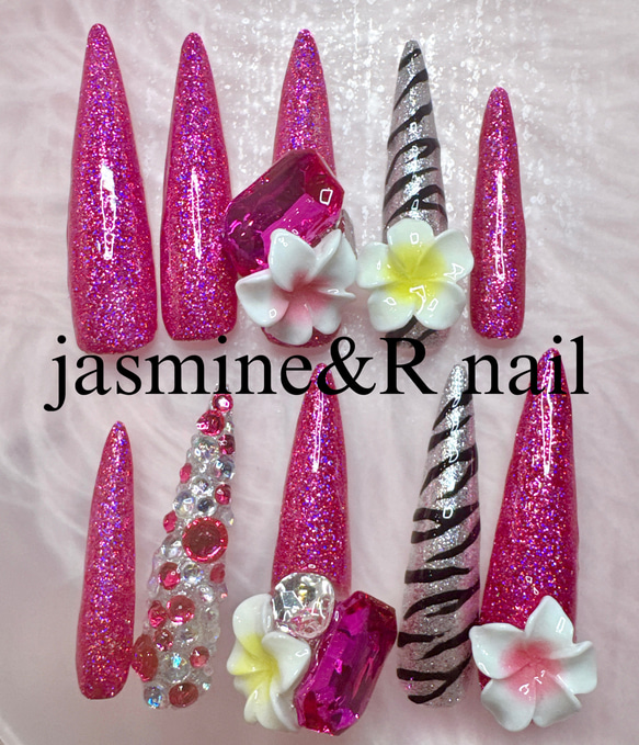 【No.050】ネイルチップ♡ロングネイル♡サブカル♡クリアネイル♡ピアス No.050】ネイルチップ♡ロングネイル♡サブカル♡クリアネイル♡ピアス