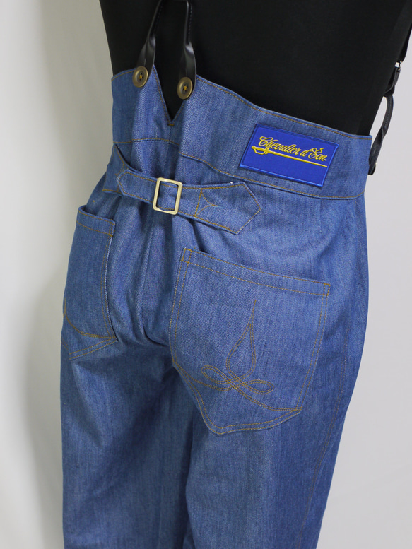 19世紀型クラシックスタイルデニムブルージーンズパンツ:74N