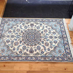 ペルシャ絨毯 ナイン産 118cm丸 ペルシャ絨毯 ナイン産 118cm丸