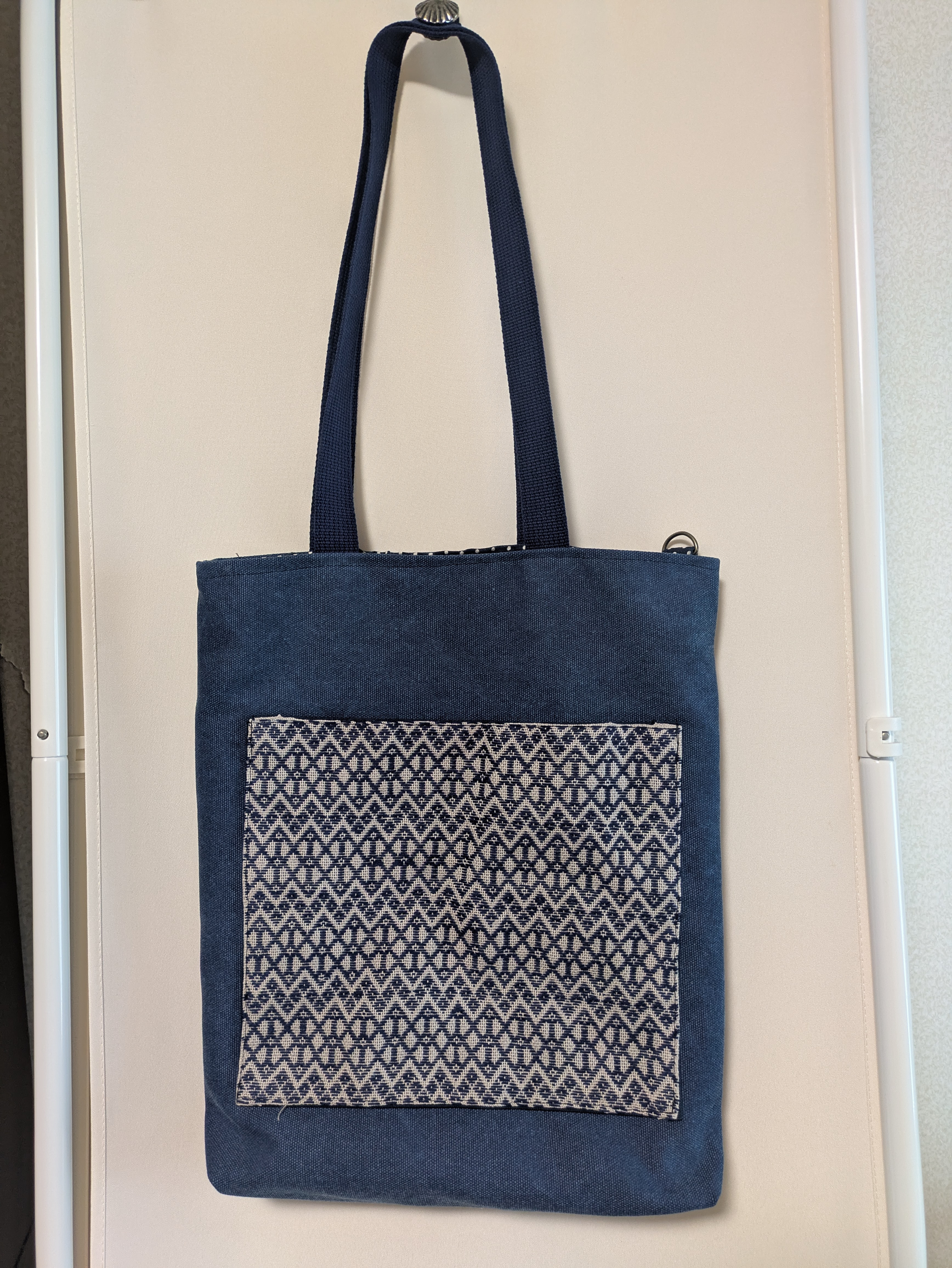 こぎんトートバッグ(デニム帆布)B4サイズ