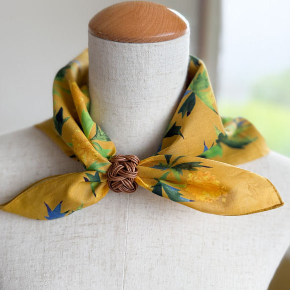 スカーフにもなるハンカチ「tanpopo」 6枚目の画像