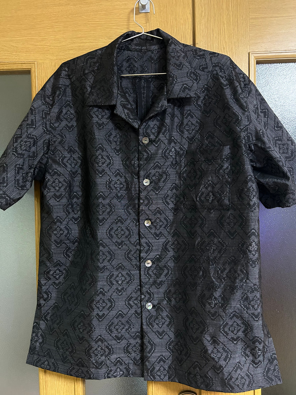 大島紬のシャツ