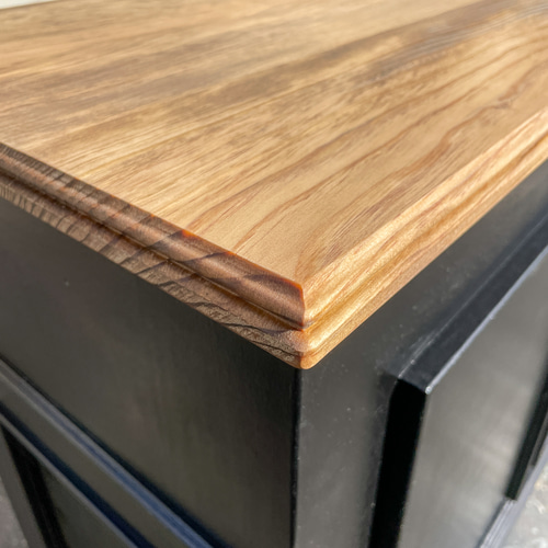 フランスアンティーク調キャビネット W800ブラック コンソール サイド