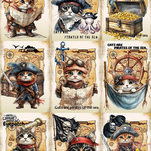 可愛いねこパネル生地　ハンドメイド オリジナル 生地 ブロックデザイン ハンドメイド素材 パネル生地