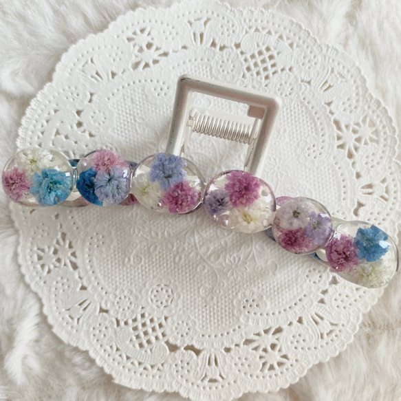 かすみ草バンスクリップ【キャンディカラー】 2枚目の画像