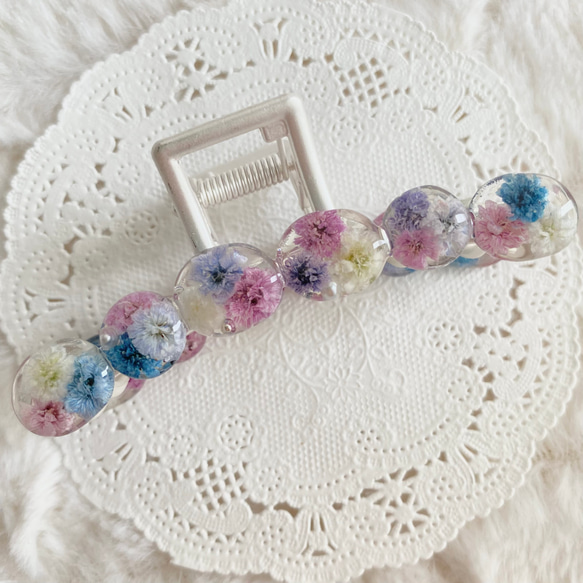 かすみ草バンスクリップ【キャンディカラー】 1枚目の画像