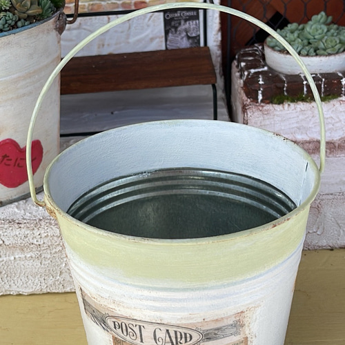 リメイク缶 リメ缶 くまさん 4色展開 植木鉢/プランター/鉢カバー