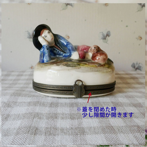 ♡２点♡フランス　ビンテージ　アンティーク　リモージュボックス　バッグ型　ケース ♡2点♡フランス ビンテージ アンティーク リモージュボックス バッグ