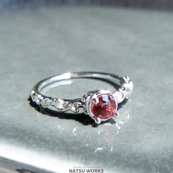 天然石　ピンクジルコン　ルース　天然石リング ピンク ジルコン リング / Pink Zircon Ring o 指輪・リング
