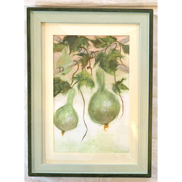 ちぎり絵】「映(はえる)」 ノウゼンカズラ ハンドメイド (P 10) 彩りを