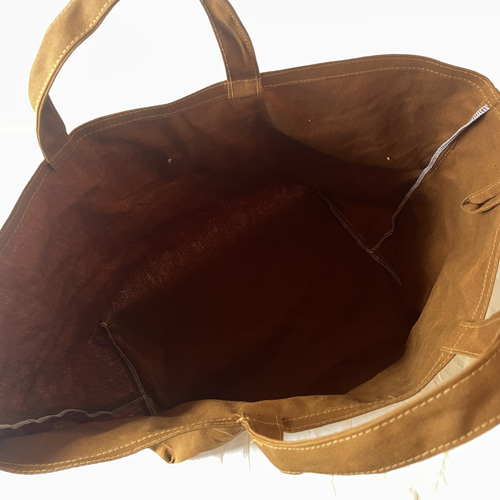 オイルドコットン生地】ツールバッグ トートバッグ／A4収納可・大容量