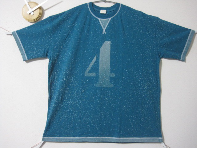 １点物　ラムネ　リンガー風　ビックシルエット　ラージナンバー【4】　ターコイズ/リンガー/ダーク/ワンピース/ガゼット