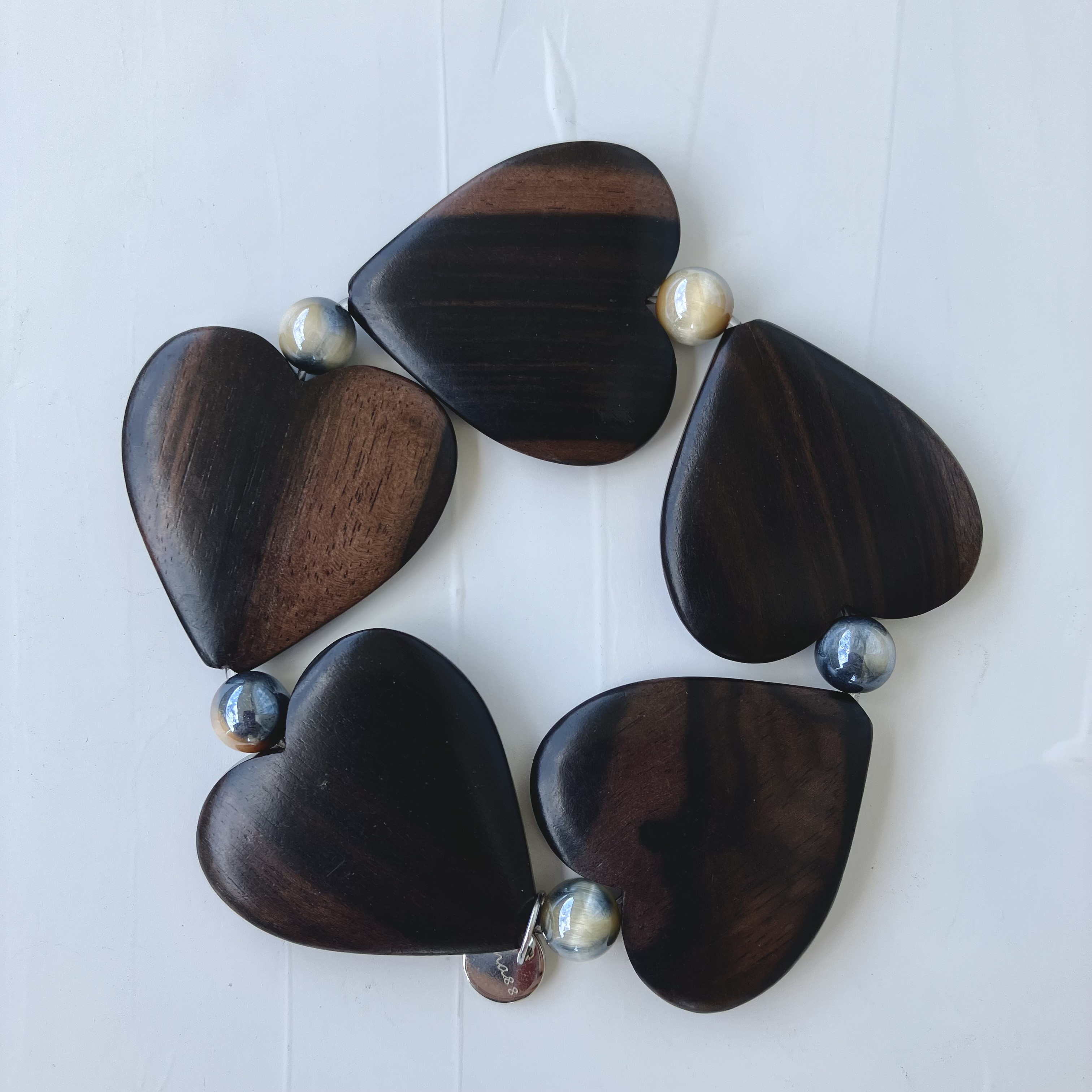 ◍黒檀　◍シルバーブルータイガーアイ＋ゴールデンタイガーアイ