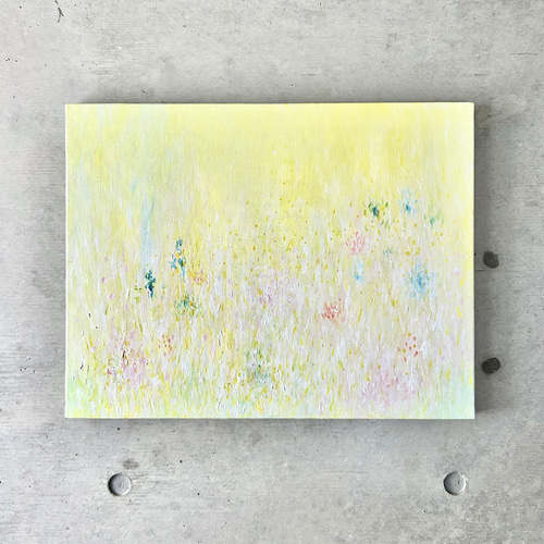 麗らか》｜アクリル原画・抽象画・一点物・癒しのインテリアアート・花