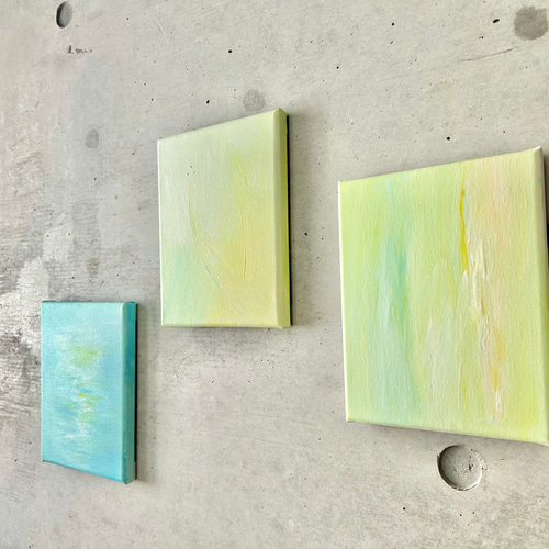 ひかりの流れ》｜F0号・アクリル原画・抽象画・一点物・インテリア