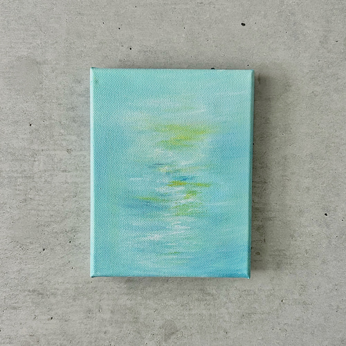 ひかりの流れ》｜F0号・アクリル原画・抽象画・一点物・インテリア