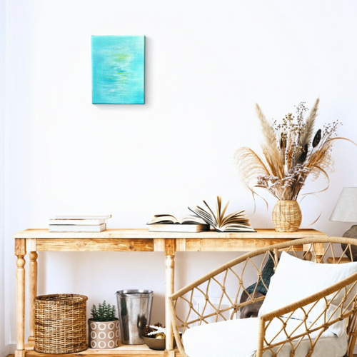 ひかりの流れ》｜F0号・アクリル原画・抽象画・一点物・インテリア