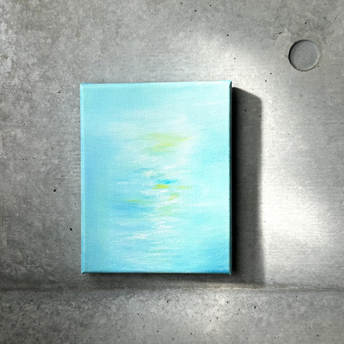 ひかりの流れ》｜F0号・アクリル原画・抽象画・一点物・インテリア