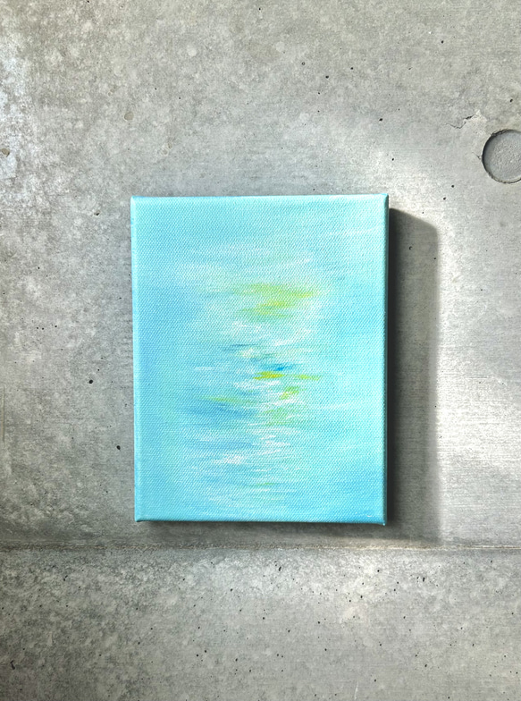 ひかりの流れ》｜F0号・アクリル原画・抽象画・一点物・インテリア