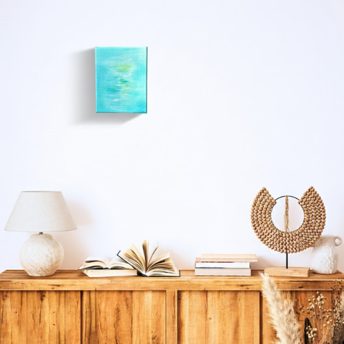 ひかりの流れ》｜F0号・アクリル原画・抽象画・一点物・インテリア