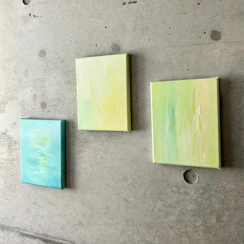 ひかりの流れ》｜F0号・アクリル原画・抽象画・一点物・インテリア