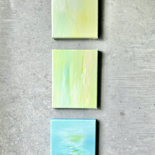 ひかりの流れ》｜F0号・アクリル原画・抽象画・一点物・インテリア