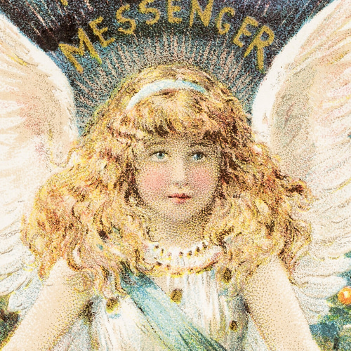 天使のアートポスター、19世紀、アール・ヌーヴォー、ヴィンテージ