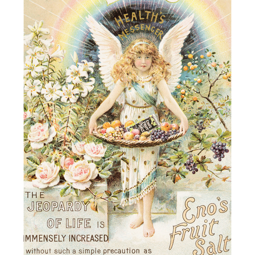 天使のアートポスター、19世紀、アール・ヌーヴォー、ヴィンテージ