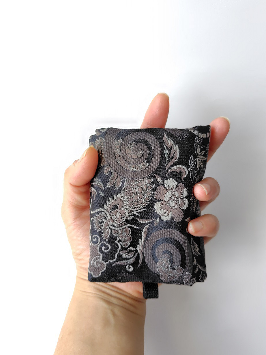 ミニ財布（寅・龍×黒）