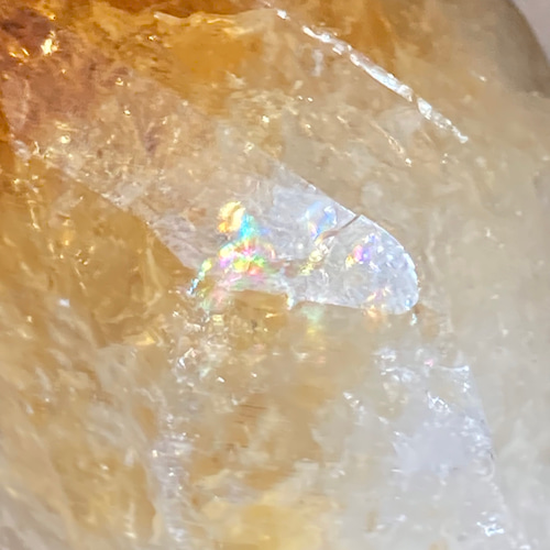 恋愛・ビジネス✨ レインボー シトリンクォーツ 黄水晶 原石 ポイント