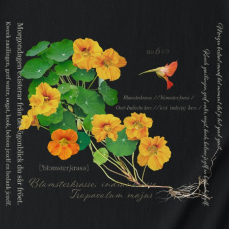 【Tシャツ・ワイドシルエット】優雅な菜園フレンチカントリースタイル