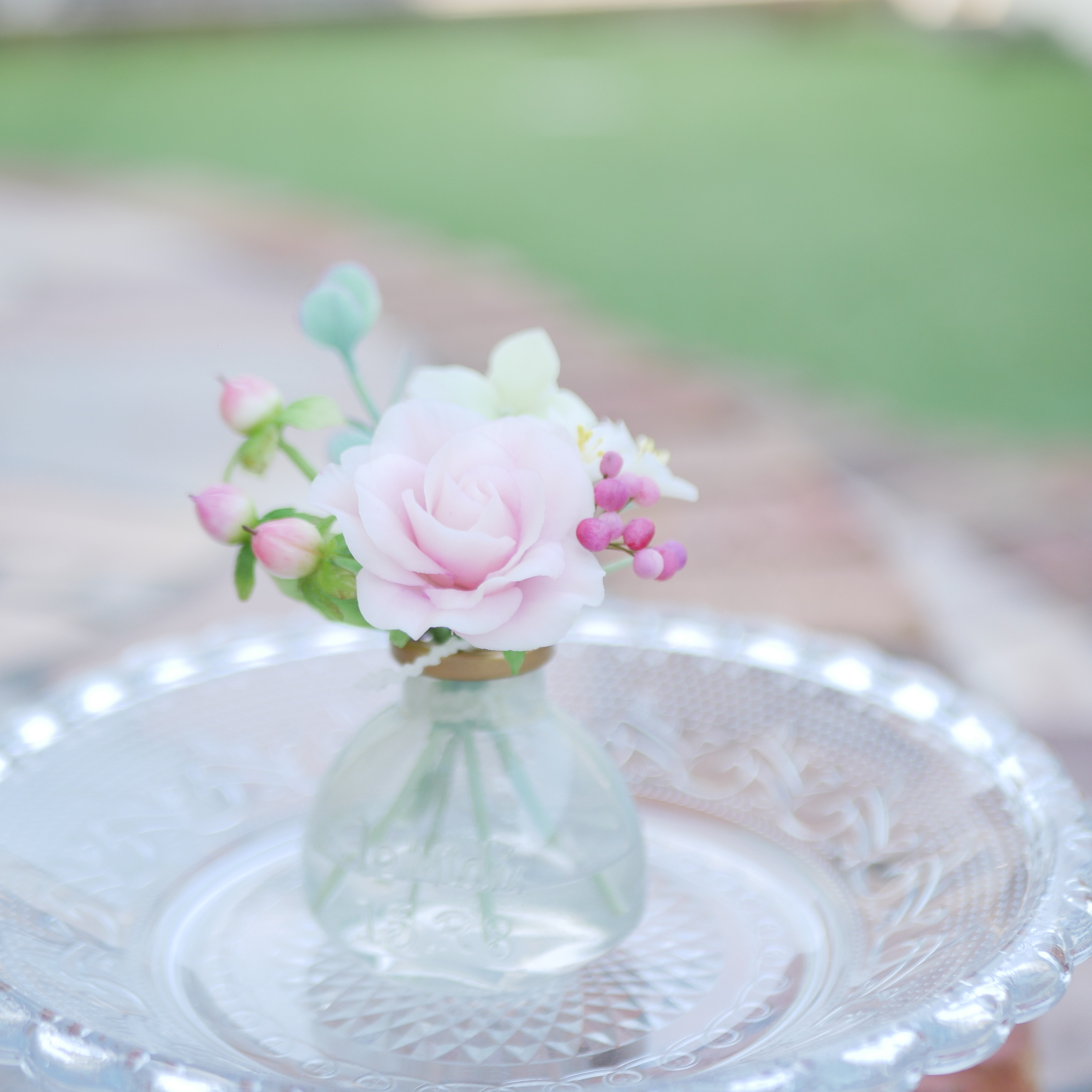 ちょこんとさん。置くだけ♪ クレイフラワー NO.MWH1-T