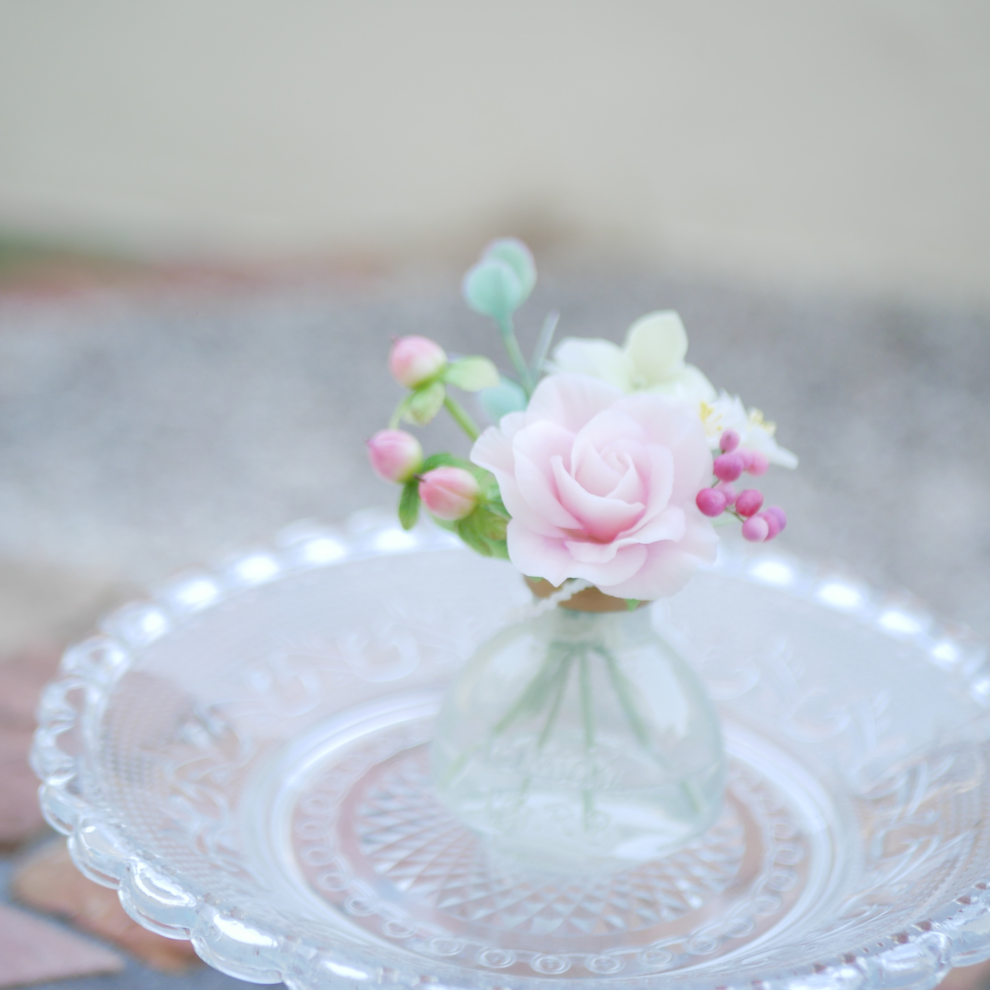 ちょこんとさん。置くだけ♪ クレイフラワー NO.MWH1-T