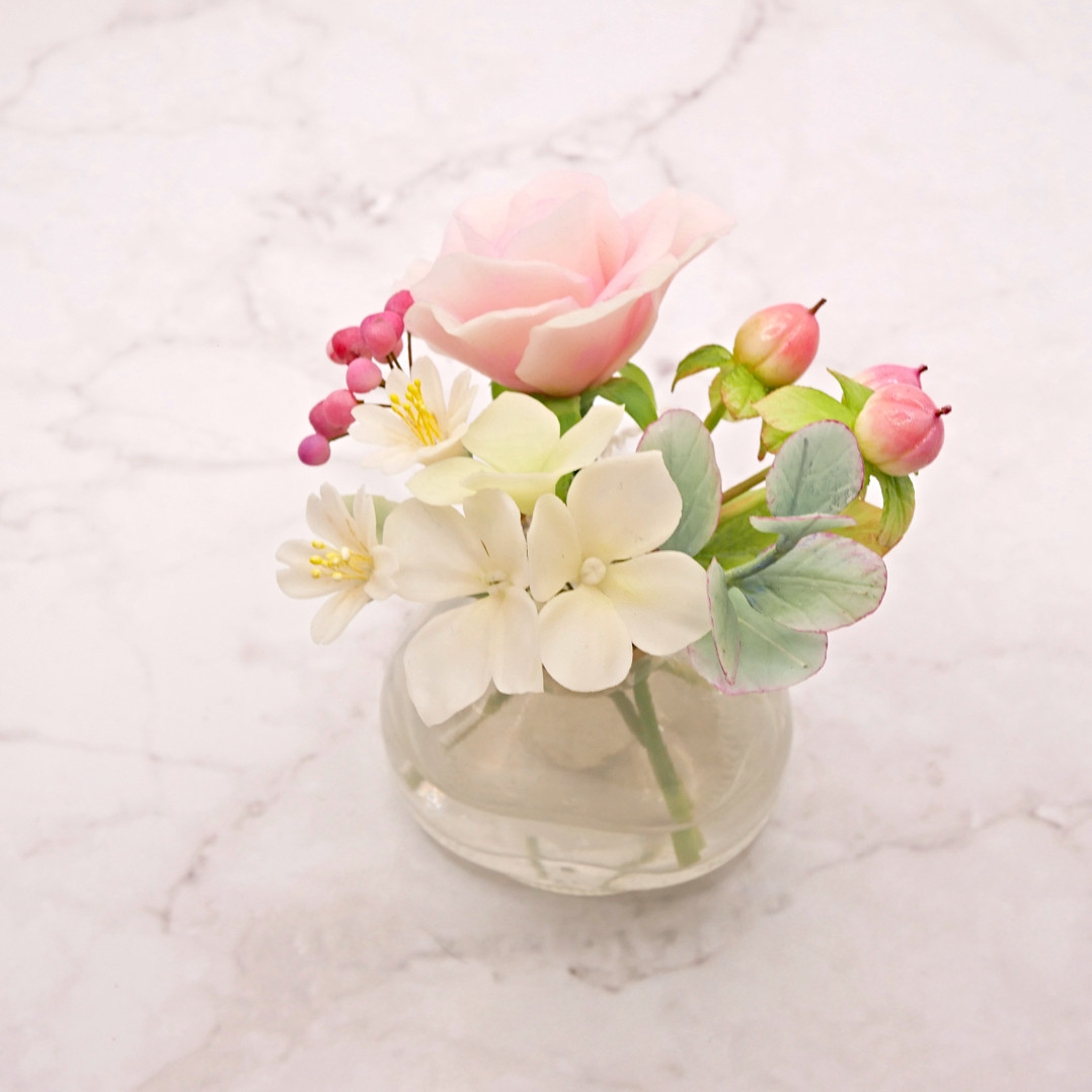 ちょこんとさん。置くだけ♪ クレイフラワー NO.MWH1-T