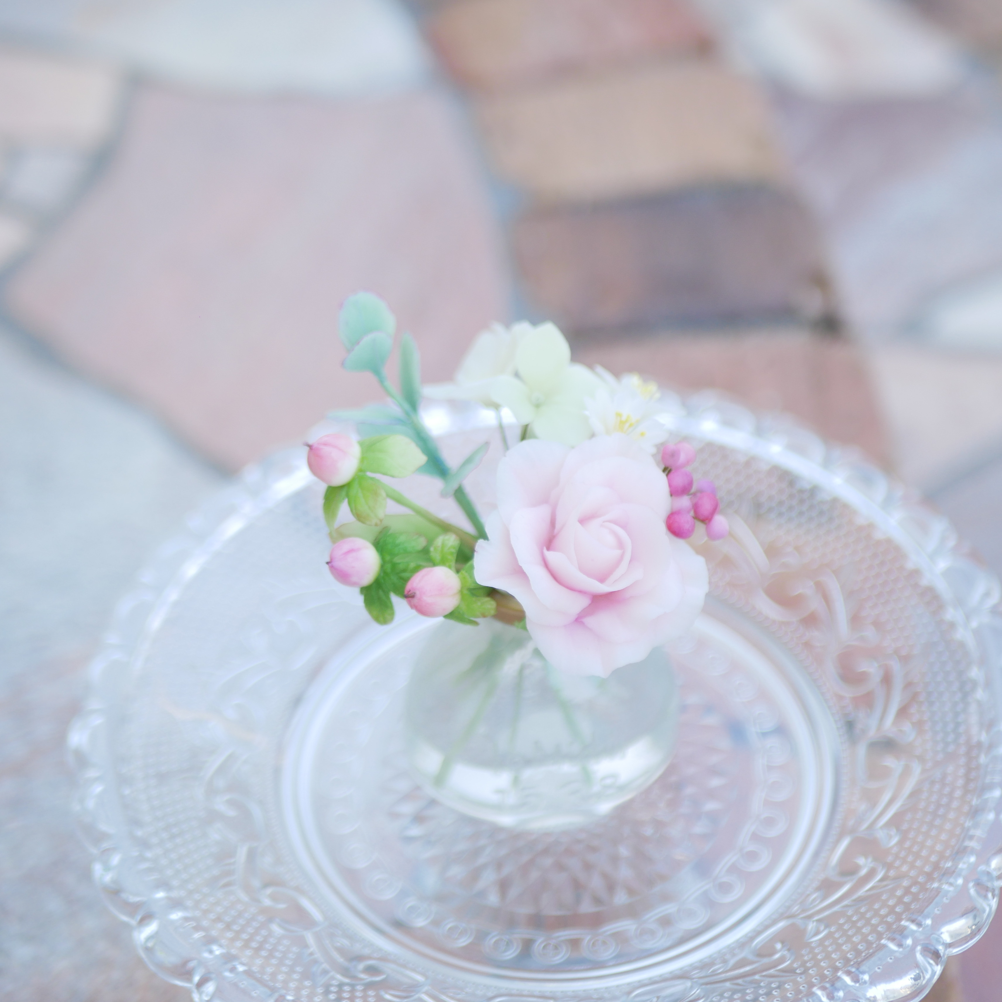 ちょこんとさん。置くだけ♪ クレイフラワー NO.MWH1-T